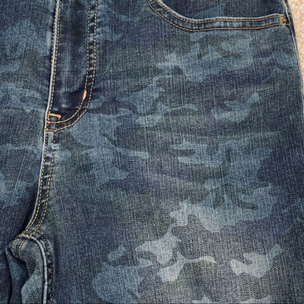 Unionbay High Rise Blue Camo Skinny Jeans 9 - Picture 5 of 16